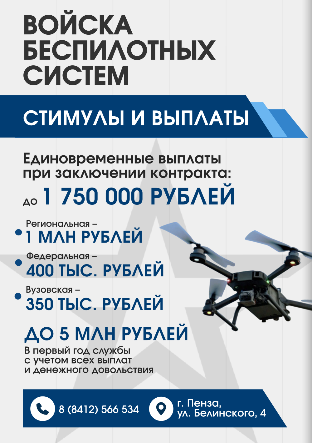 В Пензенской области выросли выплаты для тех, кто хочет стать оператором БПЛА